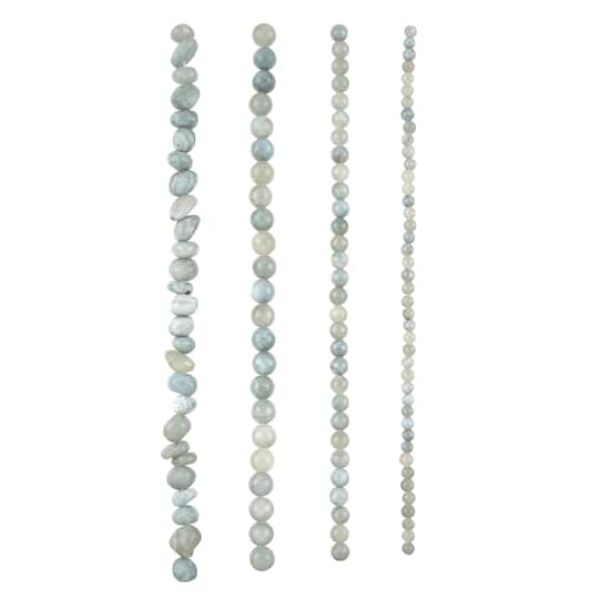 6 Pack: Light Blue Quartz Beads by Bead Landing™